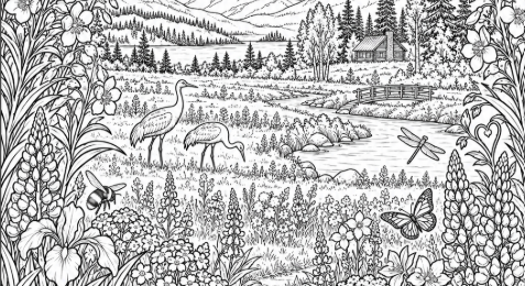 Wild Alaska: An Adult Coloring Journey - Digital Download