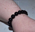 BTJ Living Basic Black agate beaded bracelet on wrist Basic Black Bracelet men's handmade beaded bracelets from your premier jewelry dealer