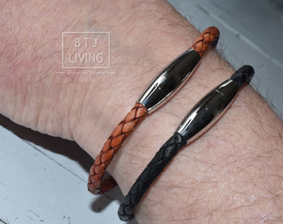 BTJ Living Kodiak braided leather bracelet